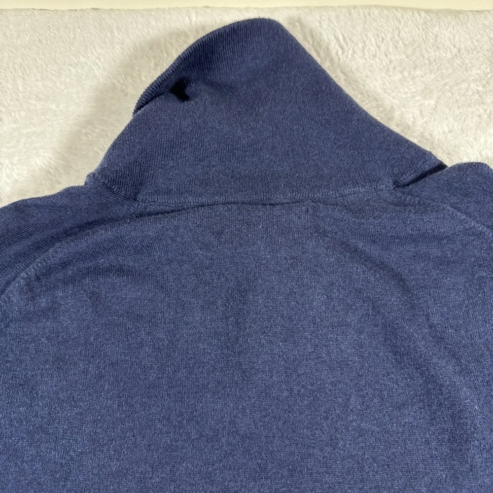 Washable Cashmere‎ Blend Stitch Fix Hawker Rye Blue Long Sleeve Button Neck S